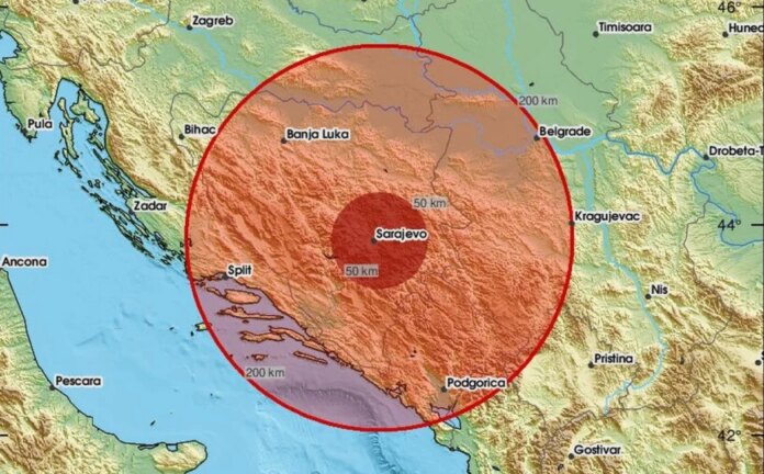 Bosnu i Hercegovinu sinoć potresla tri zemljotresa, epicentar u blizini Sarajeva