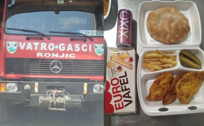 Divan gest | Mostarci pripremili hranu za vatrogasce iz Konjica: “Hvala što čuvate naše ljude”
