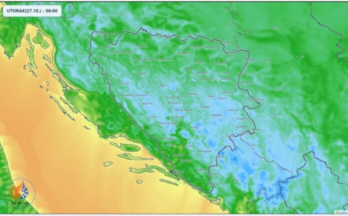 Pripremite topliju odjeću: BH Meteo najavljuje jutarnje minuse i snijeg na planinama
